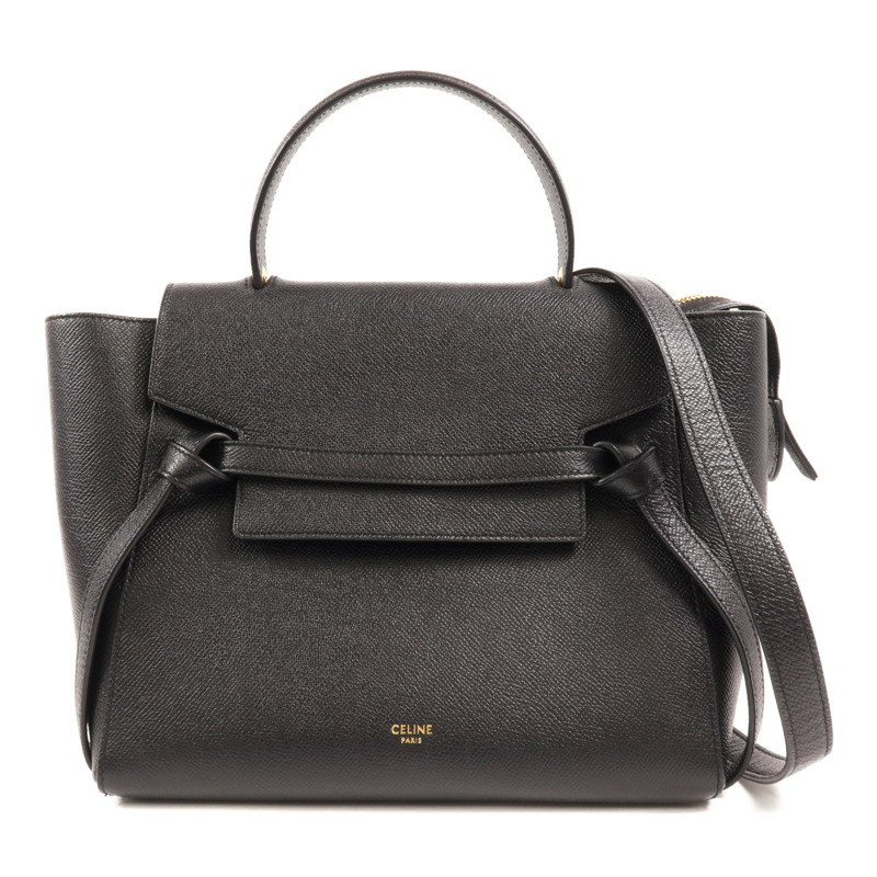 CELINE 牛皮皮革Micro Belt Bag金扣手挽肩背兩用袋-0