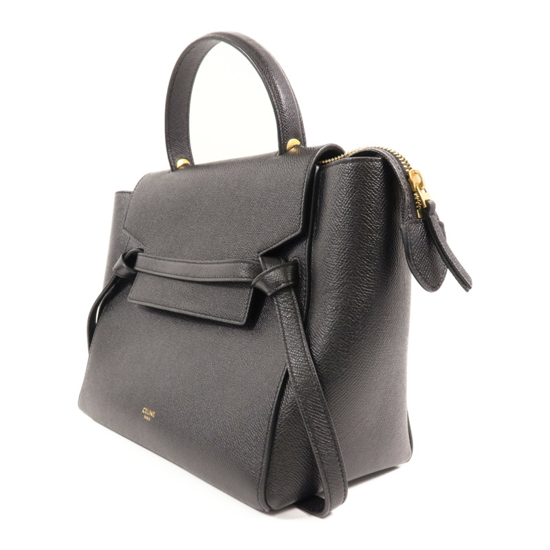 CELINE 牛皮皮革Micro Belt Bag金扣手挽肩背兩用袋-2