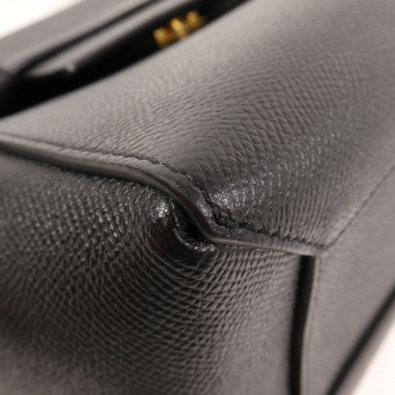 CELINE 牛皮皮革Micro Belt Bag金扣手挽肩背兩用袋-6