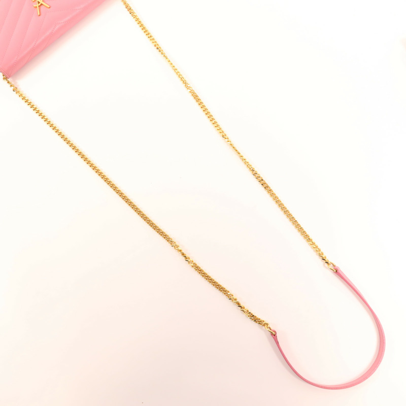 YVES SAINT LAURENT 牛皮皮革WOC金扣肩背袋-8