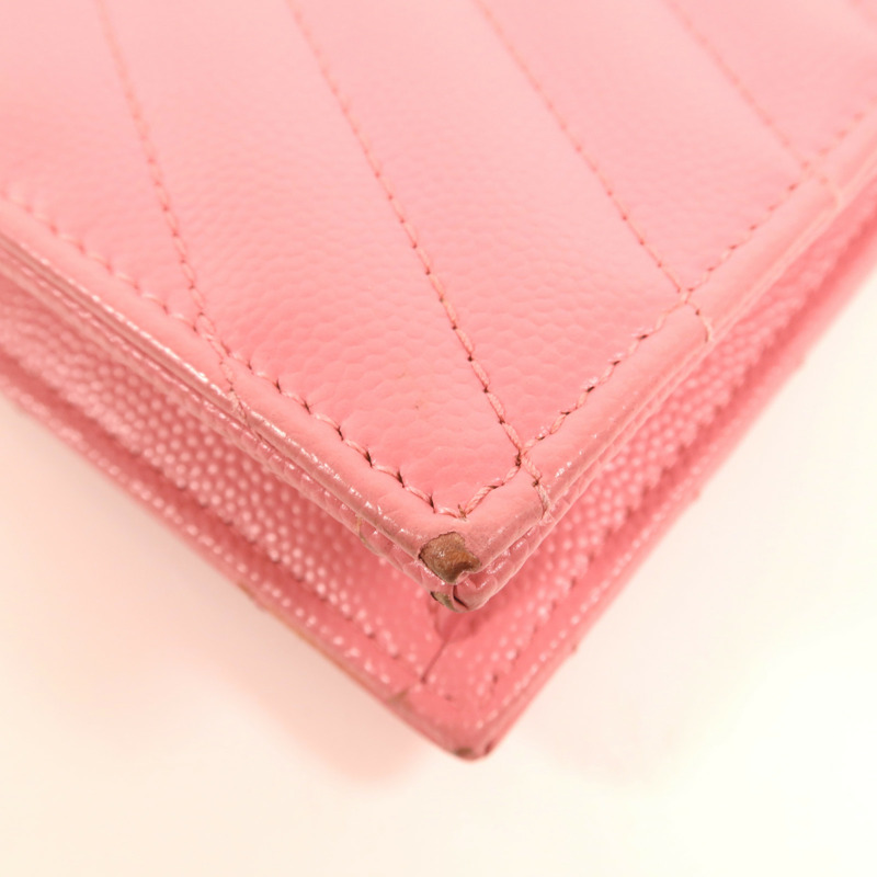 YVES SAINT LAURENT 牛皮皮革WOC金扣肩背袋-11