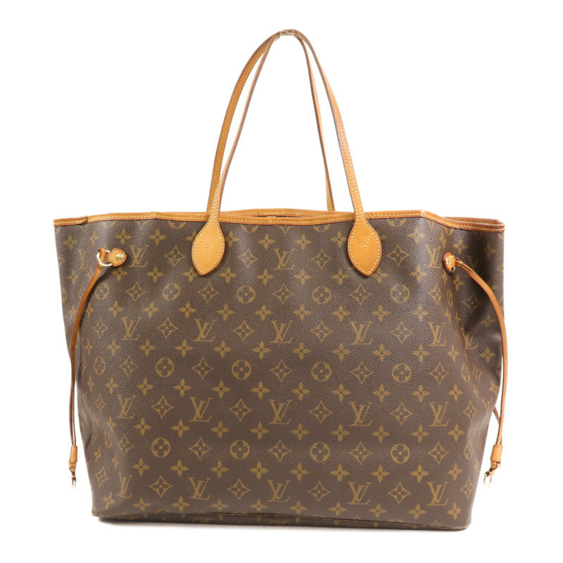 LOUIS VUITTON Monogram Neverfull GM金扣手挽袋-1