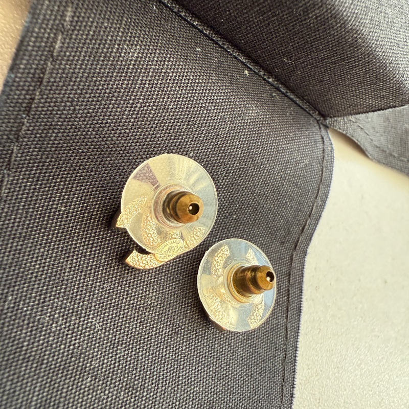 Chanel 超好看的鑽c耳環-2