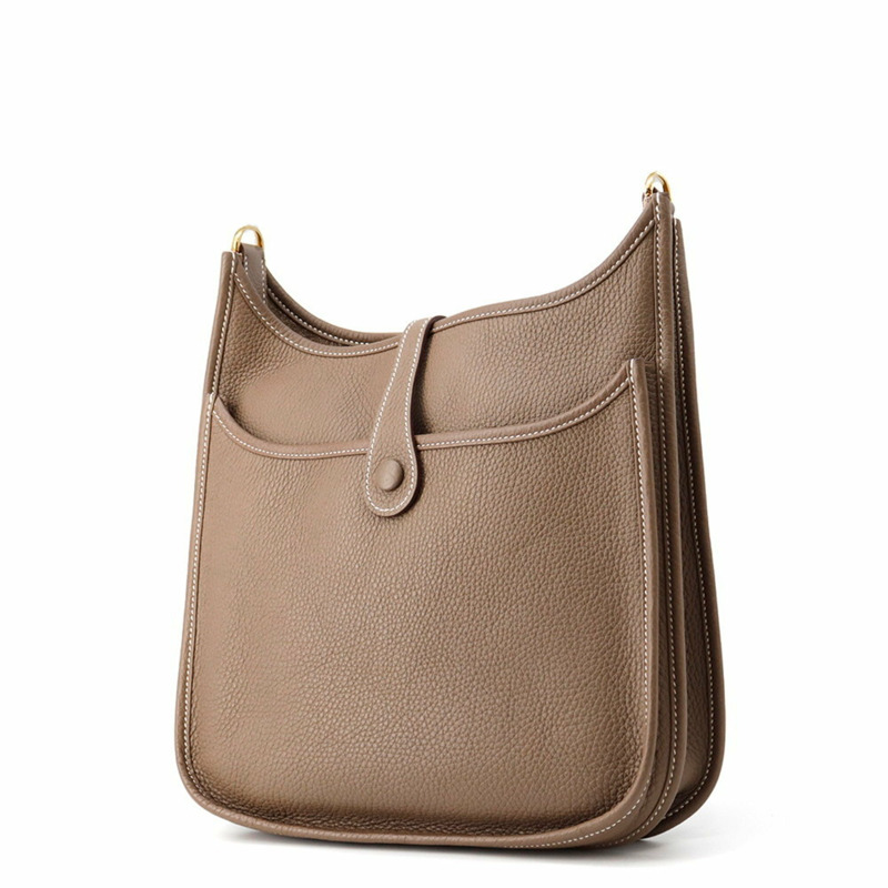 Hermes Hermès Evelyne 3 PM 單肩包,Etoupe,Taurillon Clemence,U Stamp-1