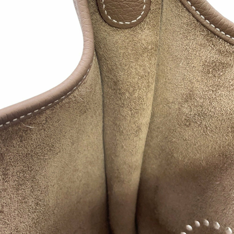 Hermes Hermès Evelyne 3 PM 單肩包,Etoupe,Taurillon Clemence,U Stamp-6