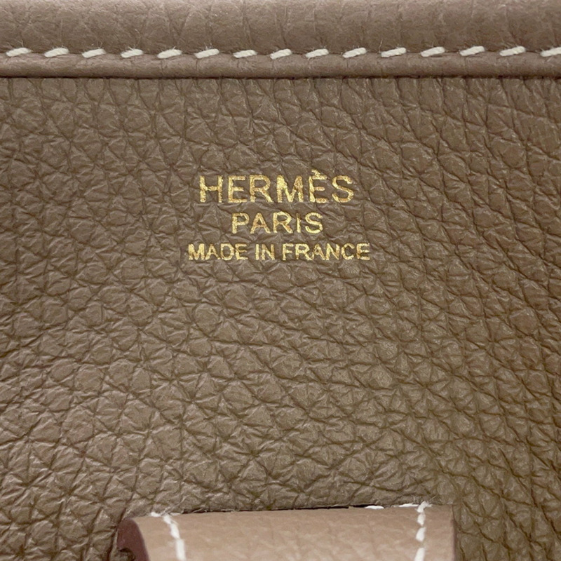 Hermes Hermès Evelyne 3 PM 單肩包,Etoupe,Taurillon Clemence,U Stamp-12