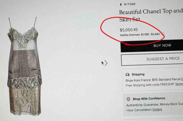 Chanel全新未穿絕美的佩斯利圖騰蕾絲裙-9