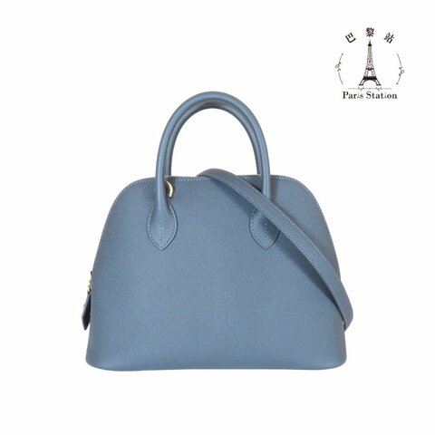 【巴黎站二手名牌專賣店】＊全新現貨＊HERMES 愛馬仕 真品＊K刻85石板灰金釦牛皮BOLIDE 25柏莉包 手提肩背斜背包