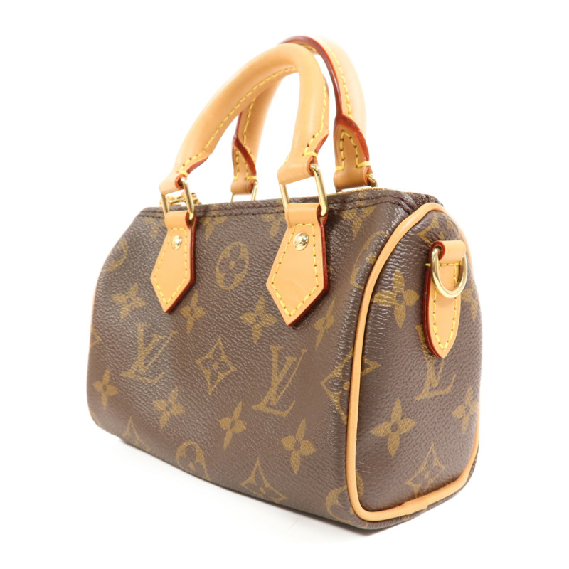 LOUIS VUITTON Monogram Nano Speedy金扣手挽肩背兩用袋-2