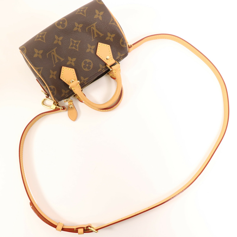 LOUIS VUITTON Monogram Nano Speedy金扣手挽肩背兩用袋-7
