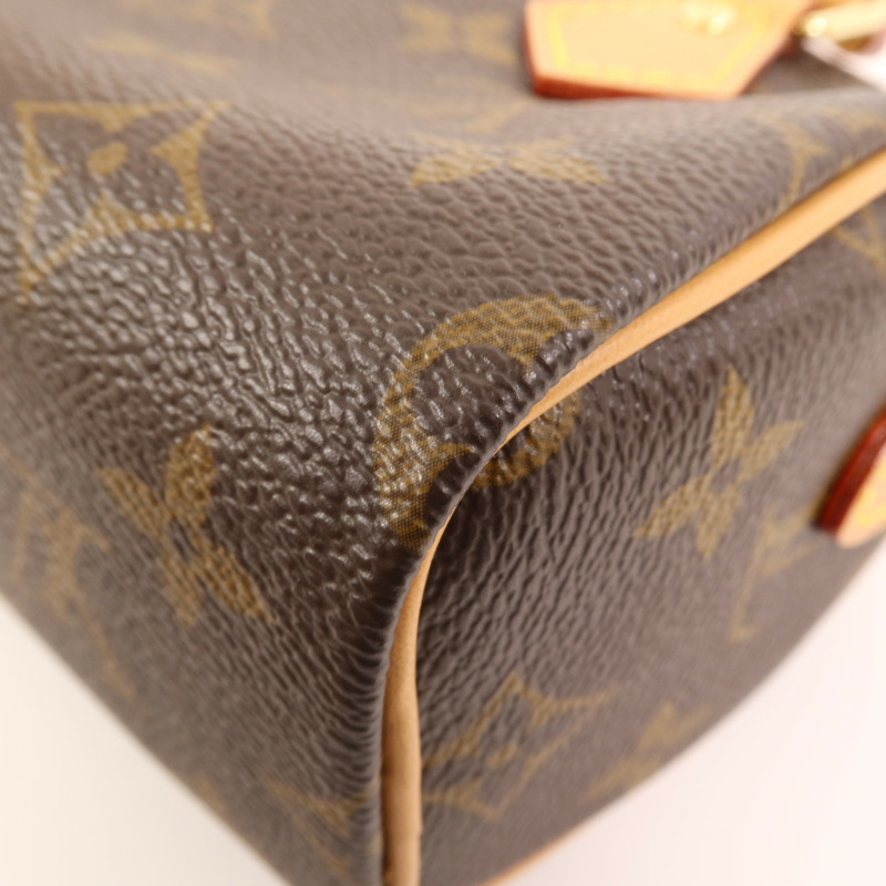 LOUIS VUITTON Monogram Nano Speedy金扣手挽肩背兩用袋-10