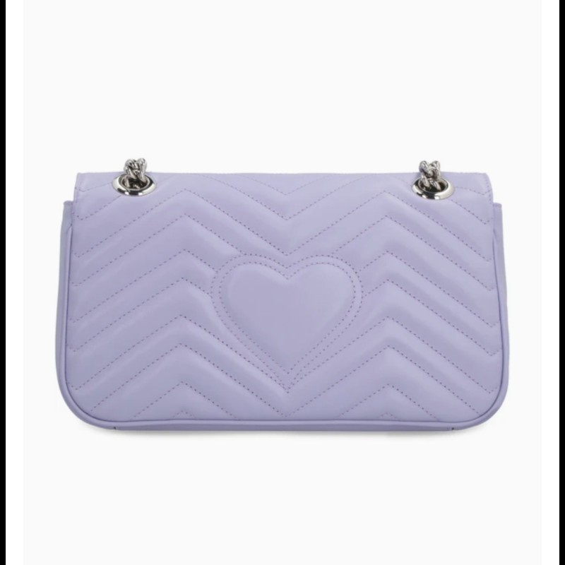 Gucci 新款 GG Marmont Sorbet雪酪粉紫色-3