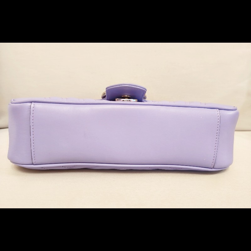 Gucci 新款 GG Marmont Sorbet雪酪粉紫色-11