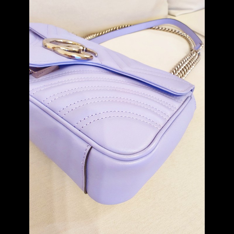 Gucci 新款 GG Marmont Sorbet雪酪粉紫色-13