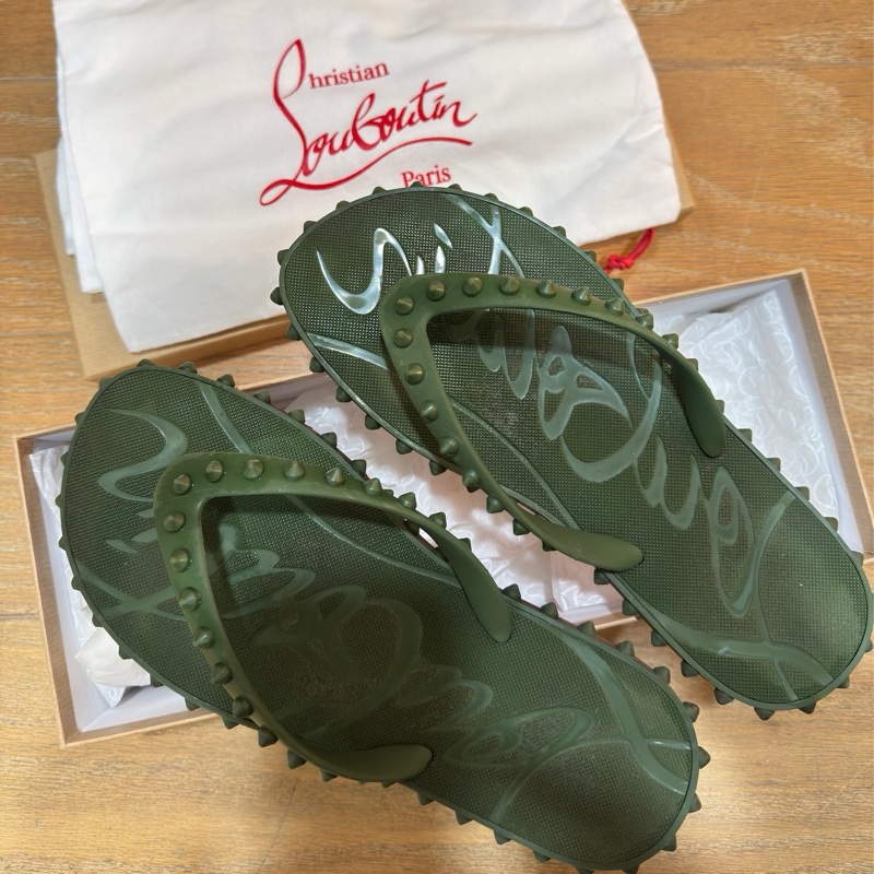 Christian Louboutin(CL紅底拖鞋）-5