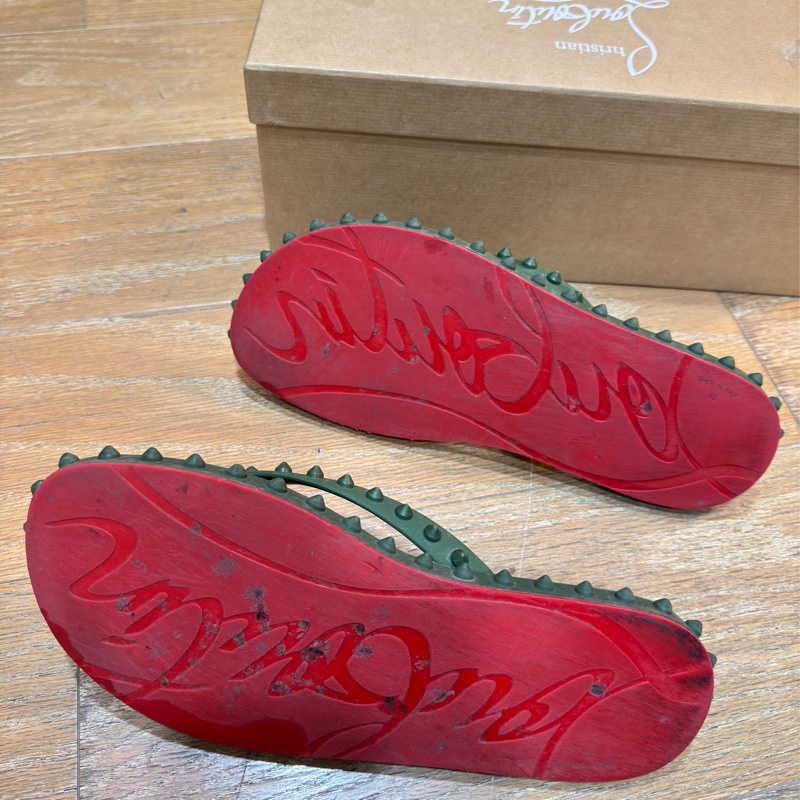 Christian Louboutin(CL紅底拖鞋）-6