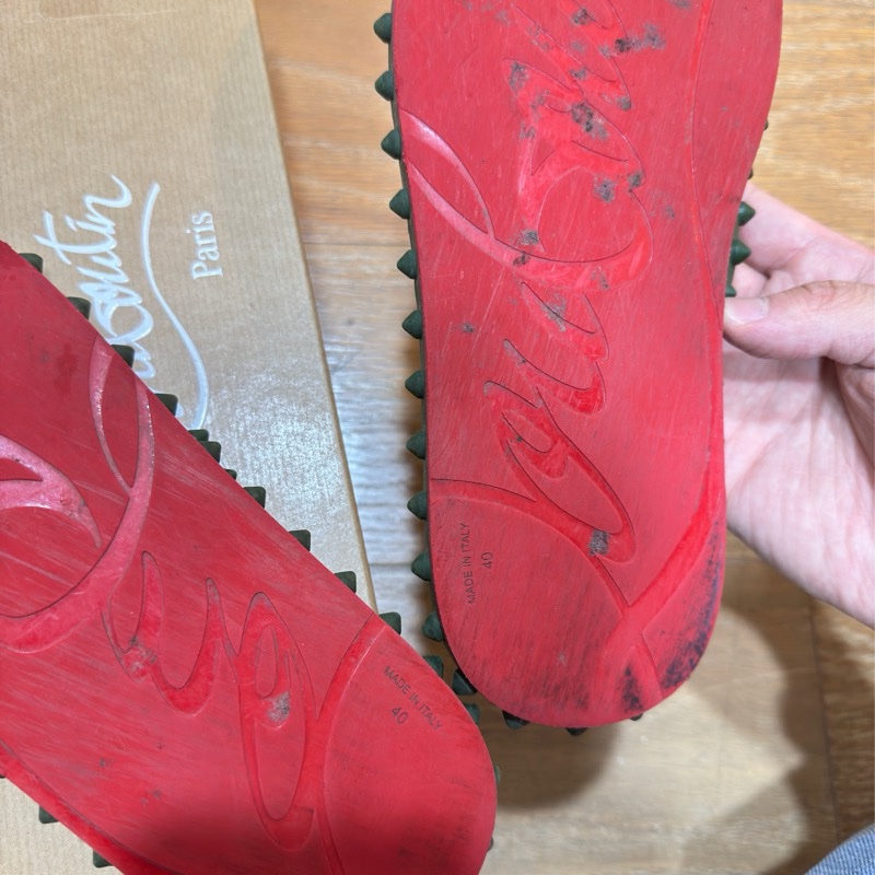 Christian Louboutin(CL紅底拖鞋）-14