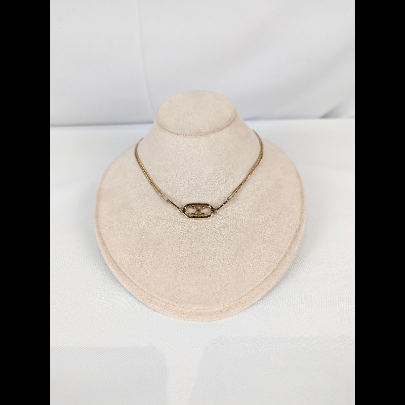 莉亞精品♡CELINE 凱旋門項鍊 二手美品-0