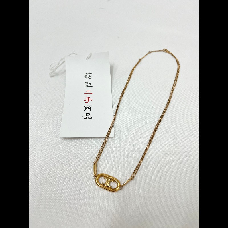 莉亞精品♡CELINE 凱旋門項鍊 二手美品-2