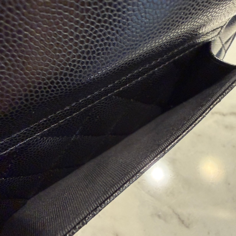 Chanel 黑荔枝皮金釦肩斜背WOC AP3464-9