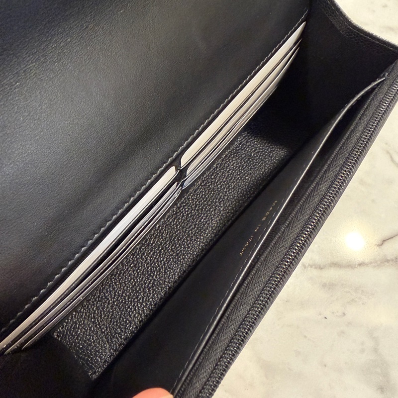 Chanel 黑荔枝皮金釦肩斜背WOC AP3464-14