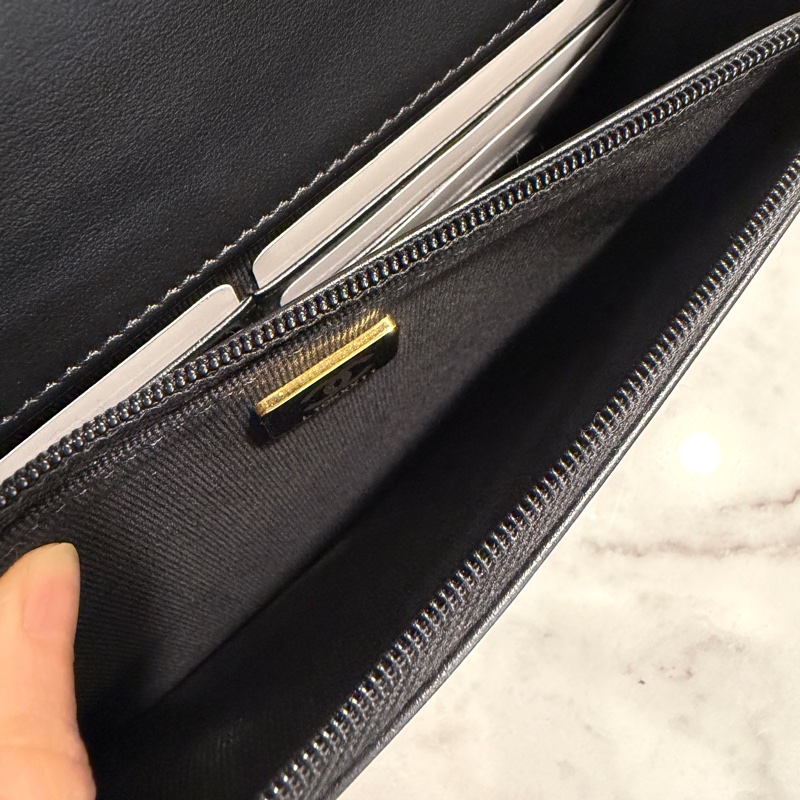 Chanel 黑荔枝皮金釦肩斜背WOC AP3464-15