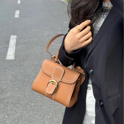 ✨Delvaux 德爾沃 外縫 brilliant 小號 焦糖色🍮