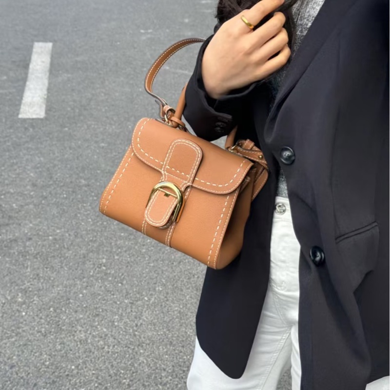 ✨Delvaux 德爾沃 外縫 brilliant 小號 焦糖色🍮-4