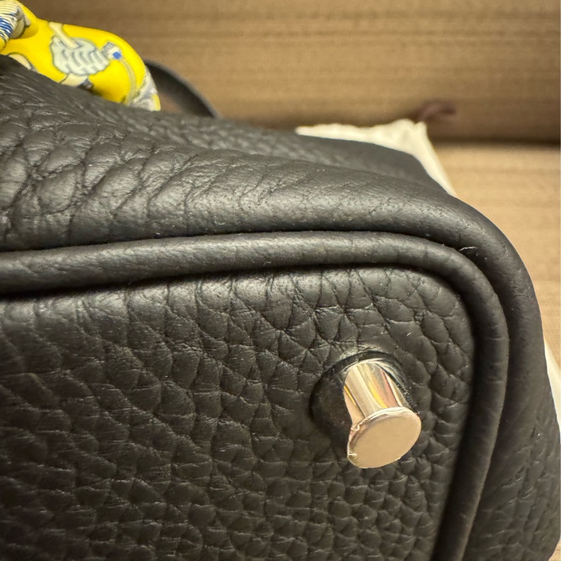 HERMES Picotin18 黑銀 stamp Y正品絲帶贈送-2