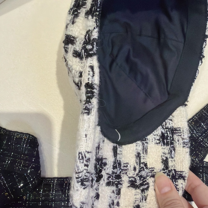 CHANEL 毛呢千鳥格經典Tweed 棒球帽鴨舌帽M🖤-15