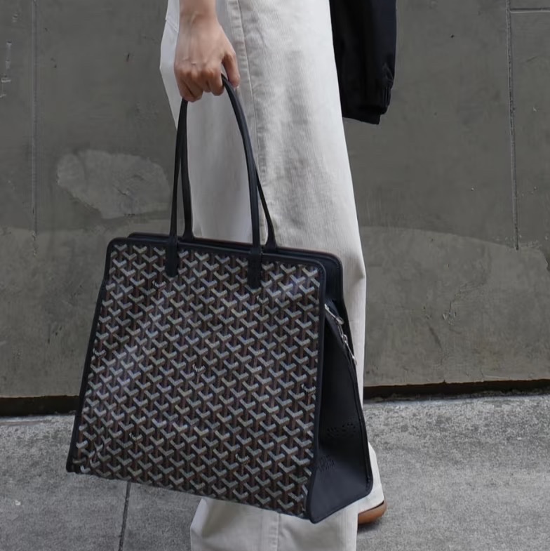 ✨Goyard 海軍藍拉鍊手提包 空間大 時尚好背💙-0