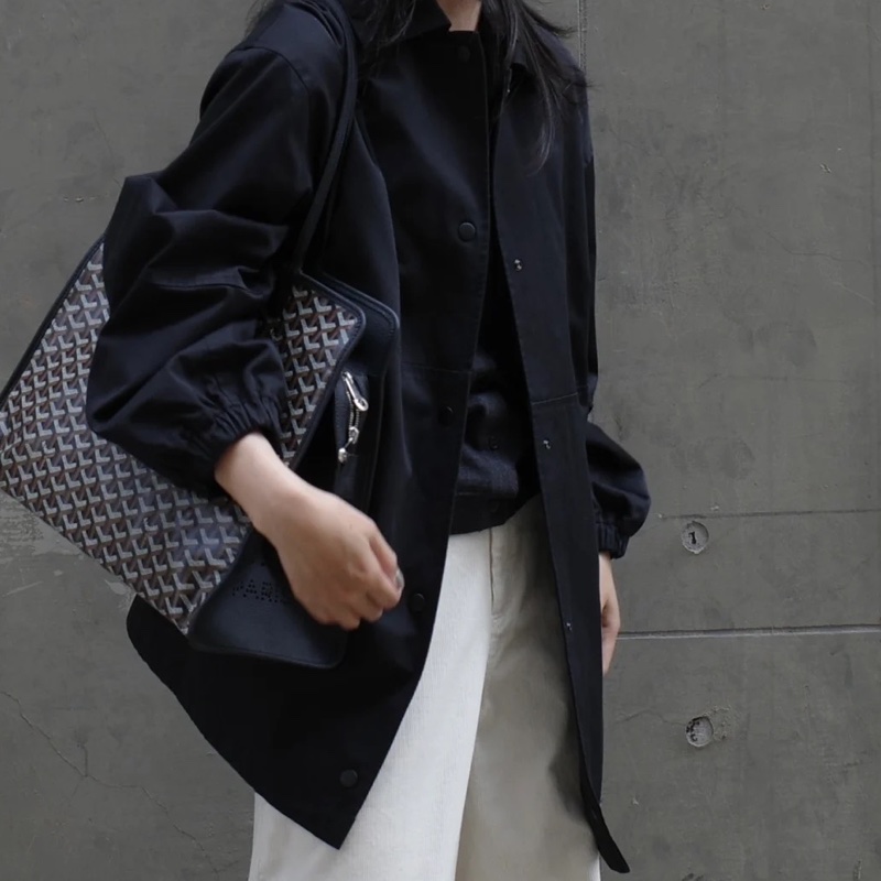 ✨Goyard 海軍藍拉鍊手提包 空間大 時尚好背💙-2