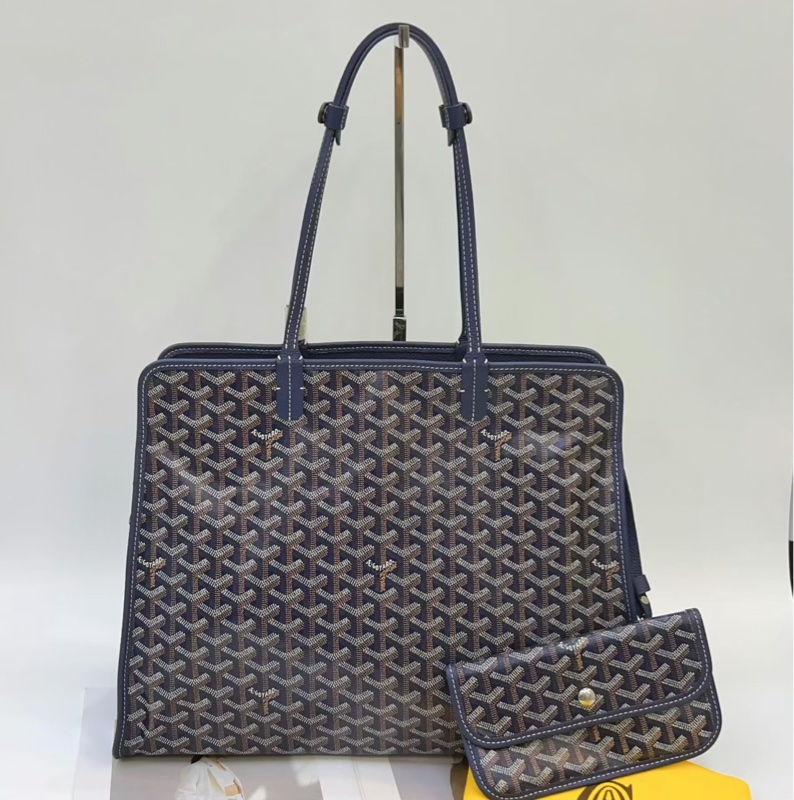 ✨Goyard 海軍藍拉鍊手提包 空間大 時尚好背💙-3
