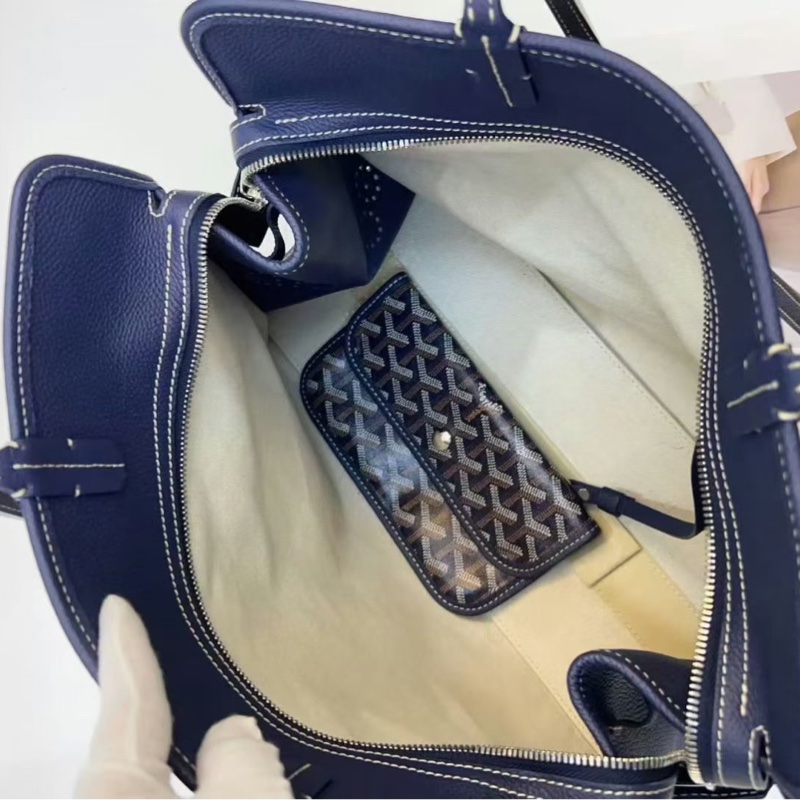 ✨Goyard 海軍藍拉鍊手提包 空間大 時尚好背💙-8