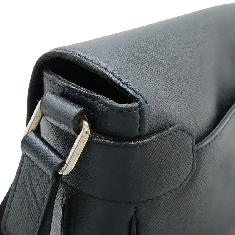 路易威登 Taiga Roman MM 單肩包，皮革，Bol，深海軍藍，M32624-5