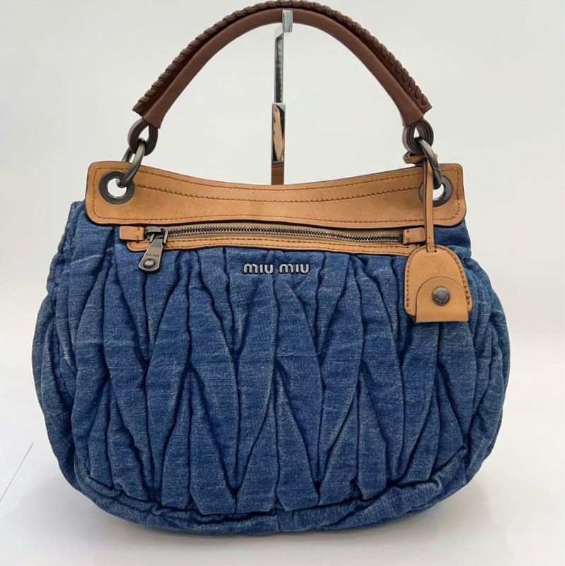 ✨Miu Miu 牛仔皺摺月亮包🌙-4