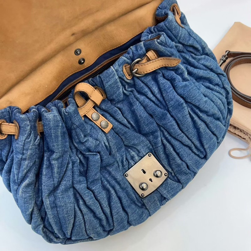 ✨Miu Miu 牛仔皺摺月亮包🌙-6