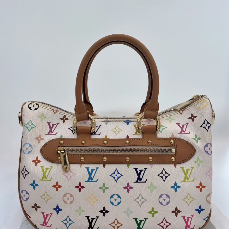 ✨🤍 LV 村上隆白三彩大號手提包 已絕版 專櫃近十萬購入-3