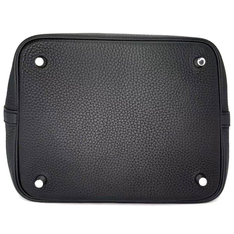 [2547] Hermès 愛馬仕 菜籃子 PICOTIN 22 黑色手提包 銀扣-3