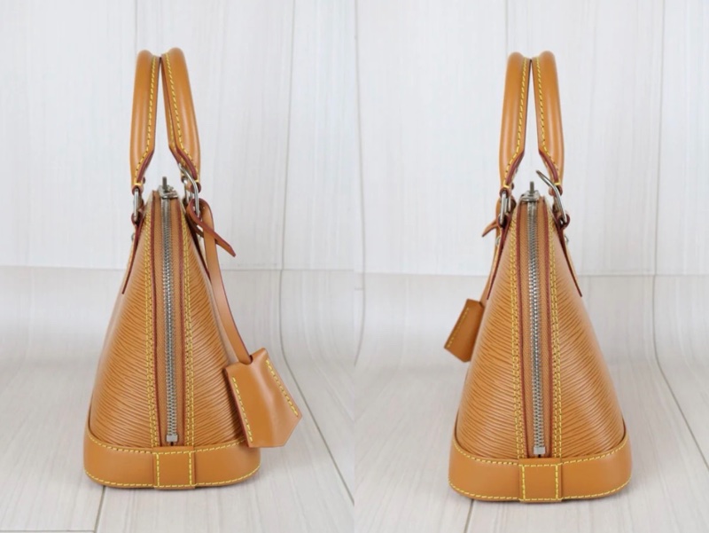 「JL精品代購」98新 LV 新款貝殼alma bb寬肩帶 焦糖色-2