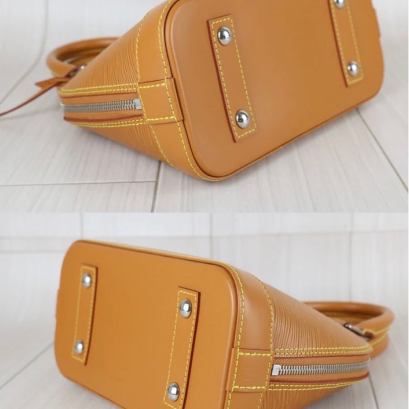 「JL精品代購」98新 LV 新款貝殼alma bb寬肩帶 焦糖色-4