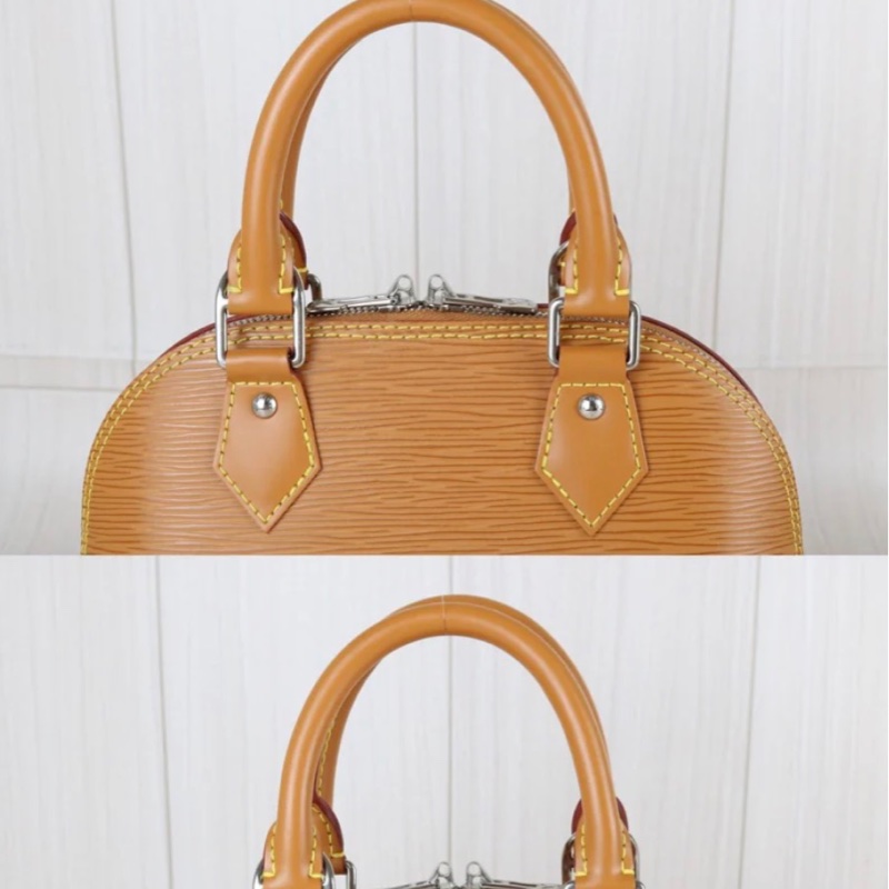 「JL精品代購」98新 LV 新款貝殼alma bb寬肩帶 焦糖色-9