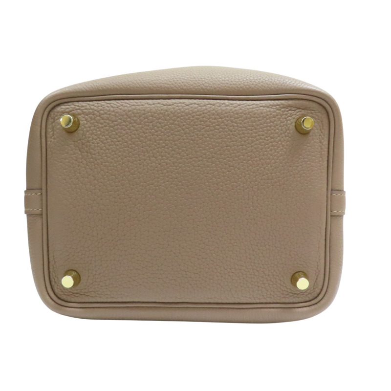 威馬犬灰 Taurillon牛皮 Picotin Lock 18 手提包 U刻 金釦【HERMES 愛馬仕】-3