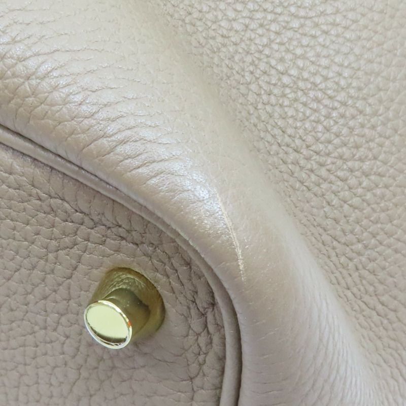 威馬犬灰 Taurillon牛皮 Picotin Lock 18 手提包 U刻 金釦【HERMES 愛馬仕】-11