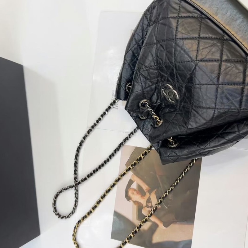 ✨Chanel 絕美 黑色流浪背包 小號 98新🖤 趙露思同款-5