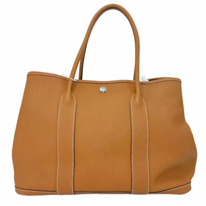 ［2352］Hermès 愛馬仕 GARDEN PARTY36（棕色）銀扣 TOGO皮-0