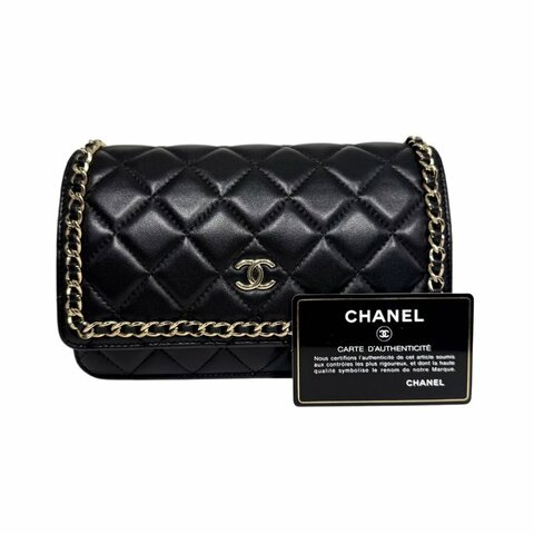 [2310] 香奈兒Chanel Woc  黑金(牛皮) 中號