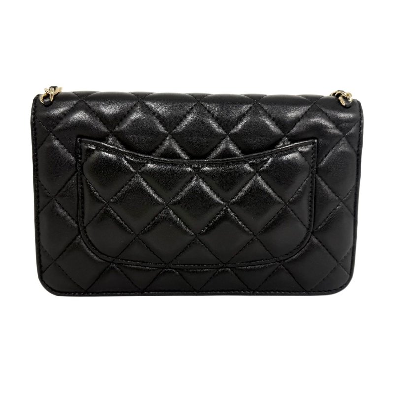 [2310] 香奈兒Chanel Woc  黑金(牛皮) 中號-1