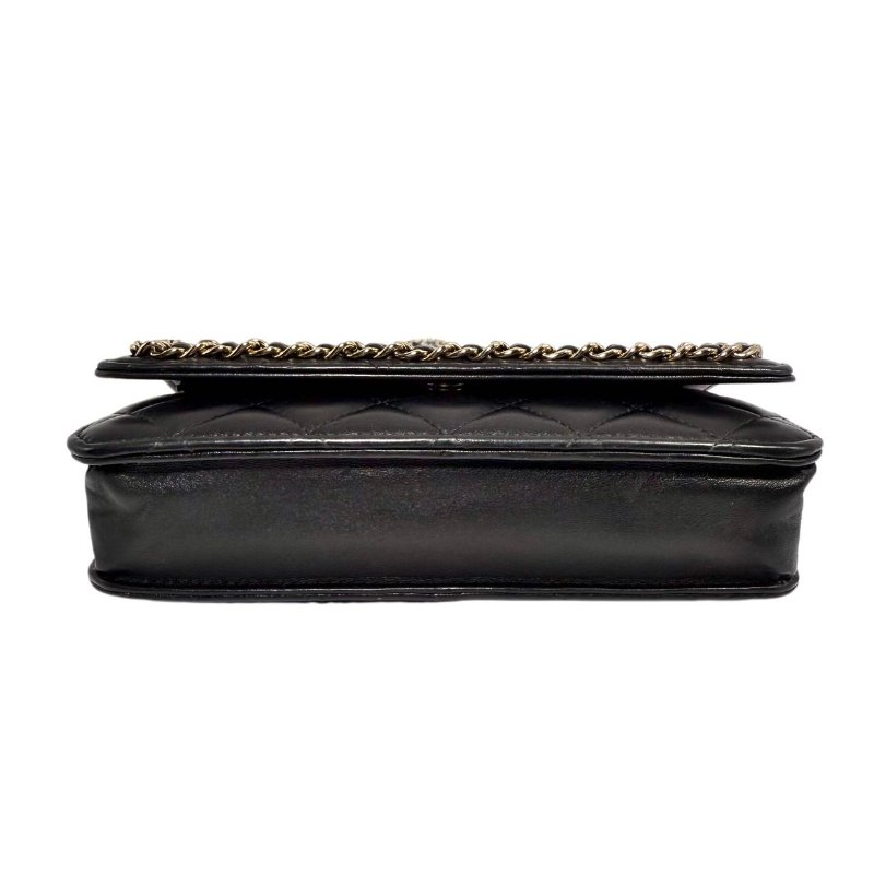 [2310] 香奈兒Chanel Woc  黑金(牛皮) 中號-4