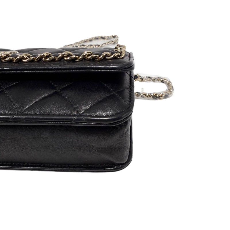 [2310] 香奈兒Chanel Woc  黑金(牛皮) 中號-7